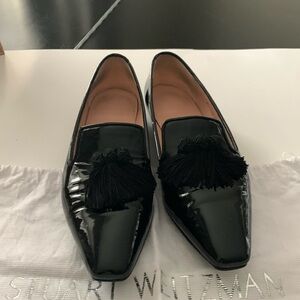 Ladies Stuart Weitzman black patent Ballet Flats